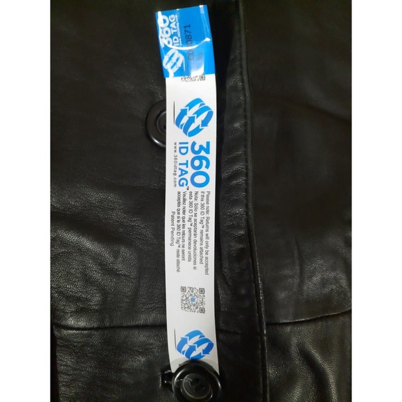 Womens Leather Jacket Medium 37" Black Fleet Street Mint - Picture 14 of 14